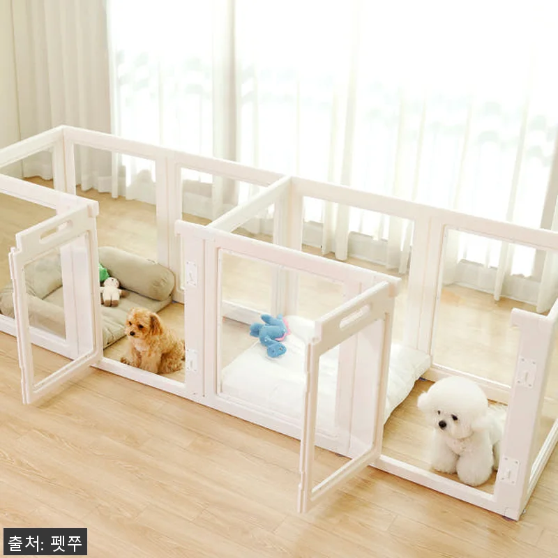 펫쭈 확장형 펫룸 투명 강아지 울타리 관련 이미지 1