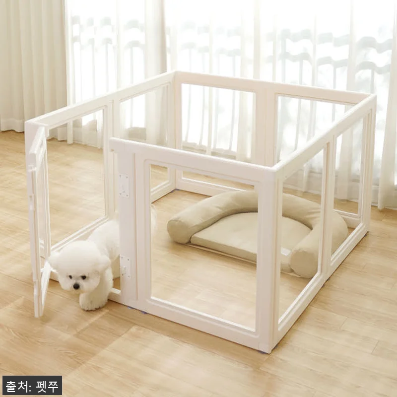 펫쭈 확장형 펫룸 투명 강아지 울타리 관련 이미지 2