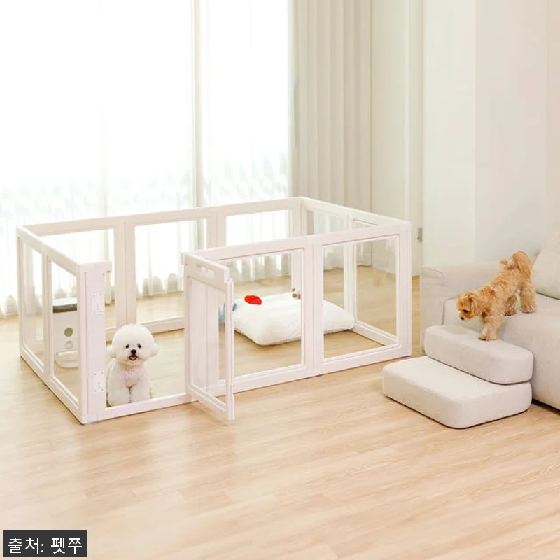 펫쭈 확장형 펫룸 투명 강아지 울타리 관련 이미지 3