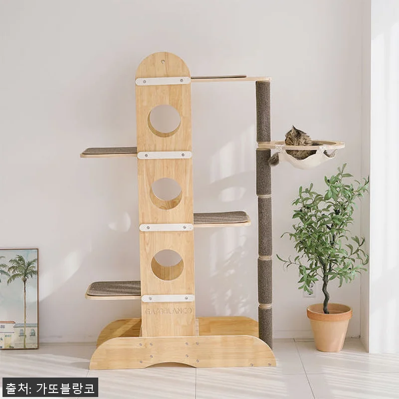 내추럴 파인 캣트리 고양이 원목 캣타 관련 이미지 5