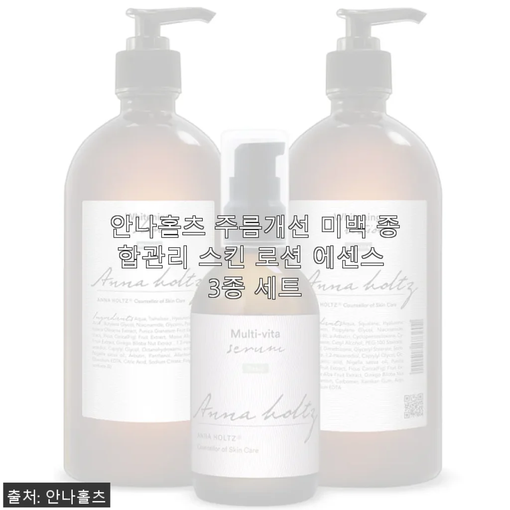 안나홀츠 주름개선 미백 종합관리 스킨 로션 에센스 3종 세트 사용후기