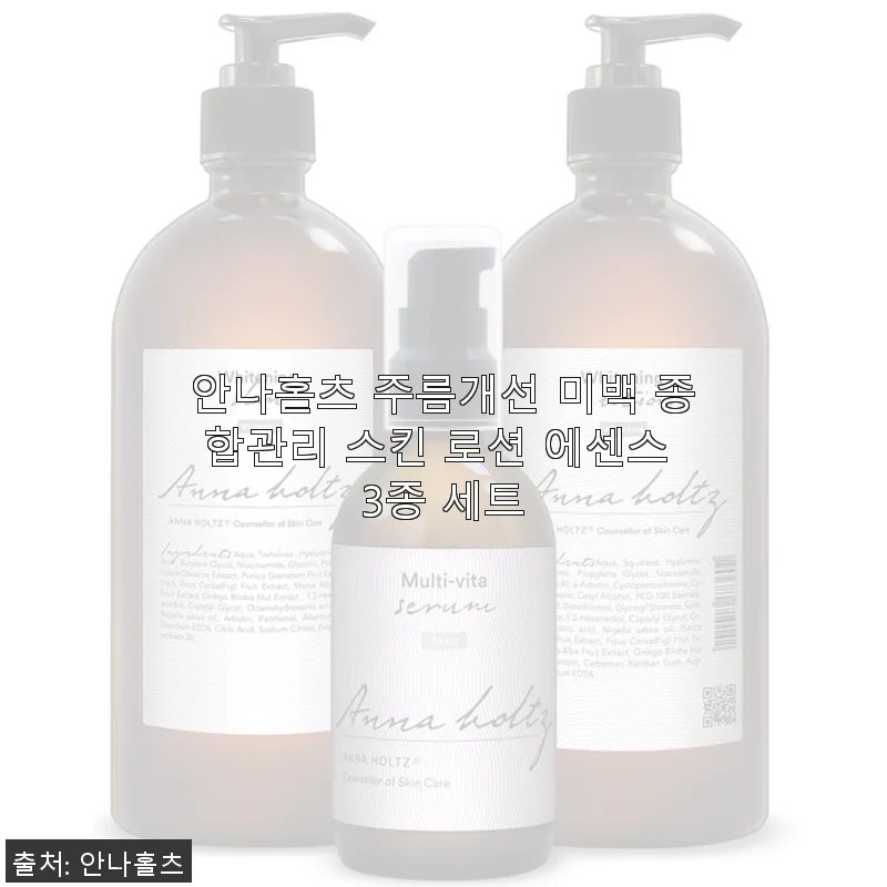 안나홀츠 주름개선 미백 종합관리 스킨 로션 에센스 3종 세트 사용후기