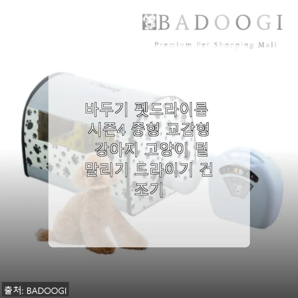 바두기 펫드라이룸 시즌4 중형 사용후기, 우리 아이 털 말리기 고민 끝!