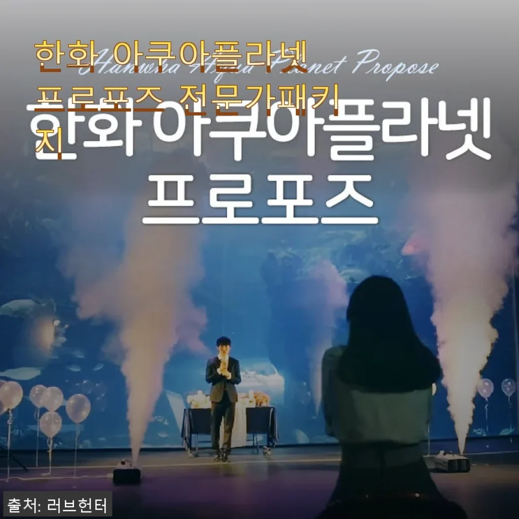 한화 아쿠아플라넷 프로포즈 전문가패키지 사용후기