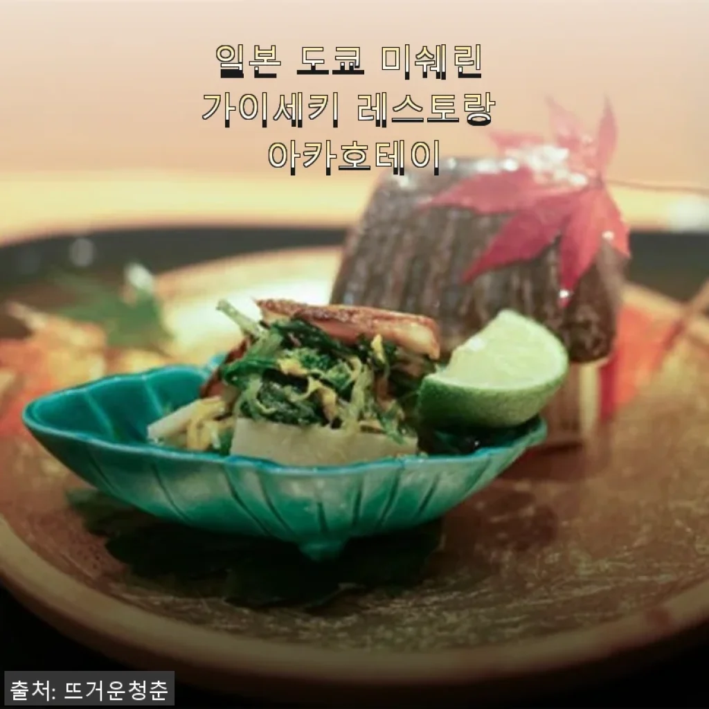 일본 도쿄 미쉐린 가이세키 레스토랑 아카호테이 경험 후기
