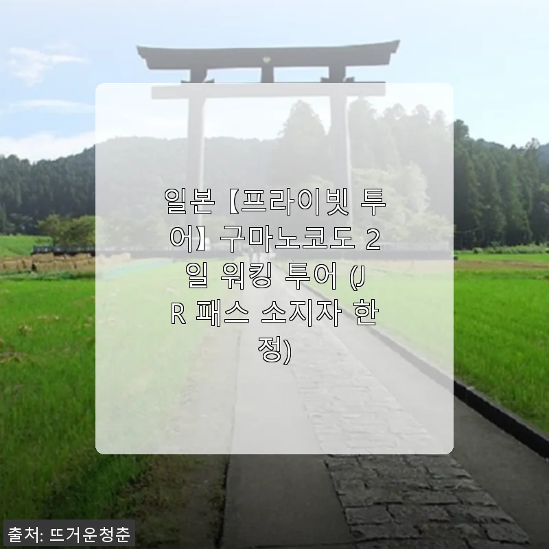 일본 구마노코도 2일 워킹 투어 사용후기 - 직접 걸으며 느낀 특별한 경험