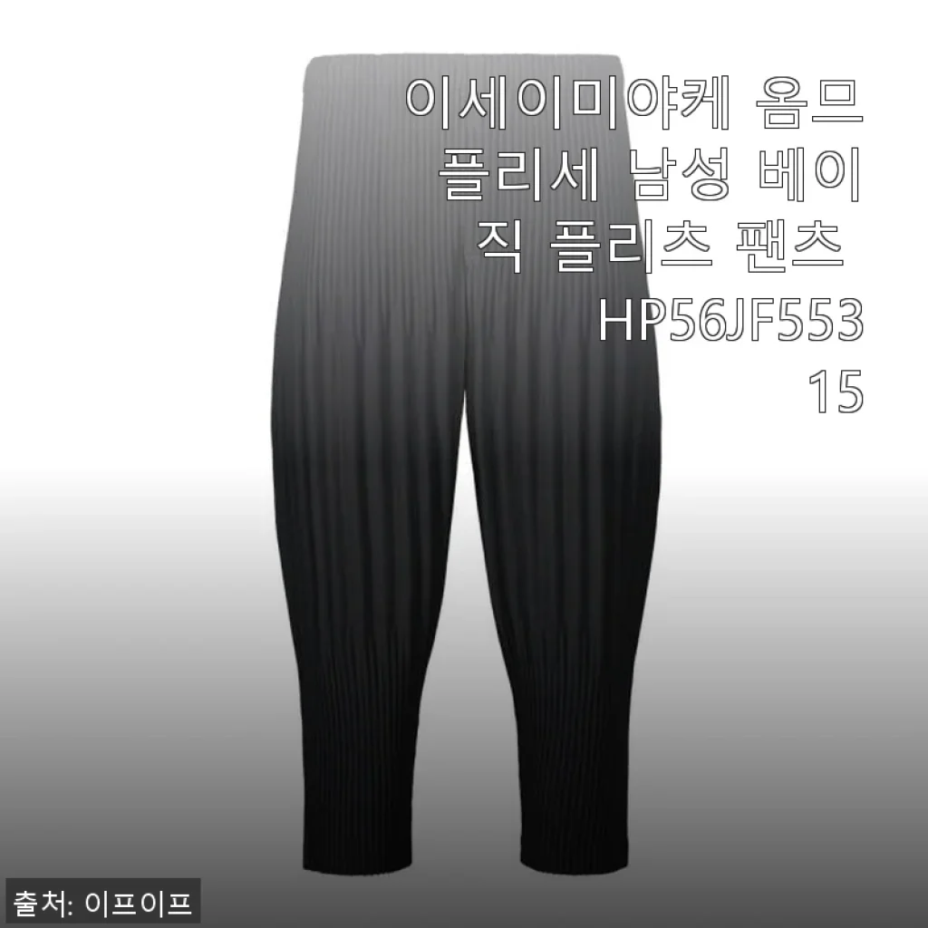 이세이미야케 옴므플리세 남성 베이직 플리츠 팬츠 HP56JF553 15 사용후기