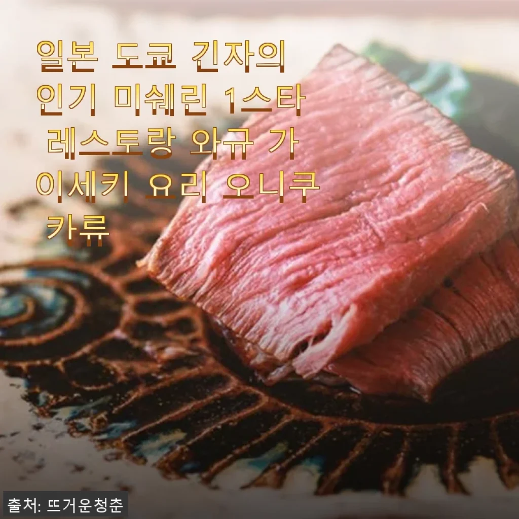 도쿄 긴자 미쉐린 1스타 와규 가이세키, 오니쿠 카류 사용 후기