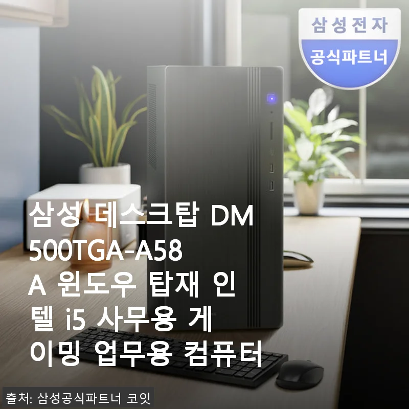 삼성 데스크탑 DM500TGA-A58A 사용후기: 사무용부터 가벼운 게이밍까지 만족스러운 선택