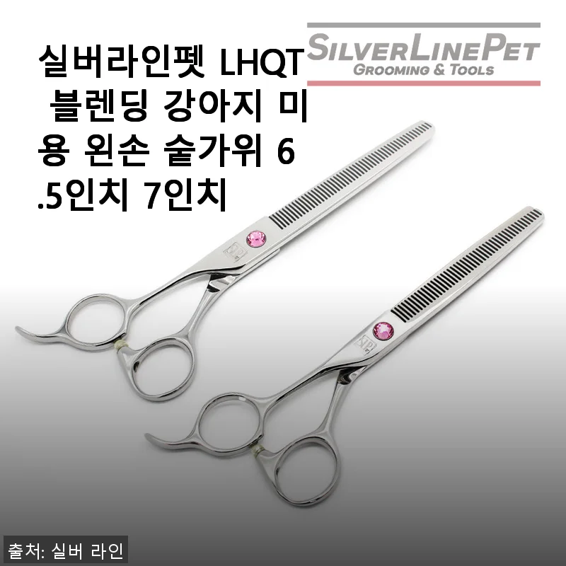 실버라인펫 LHQT 블렌딩 강아지 미용 왼손 숱가위 사용후기