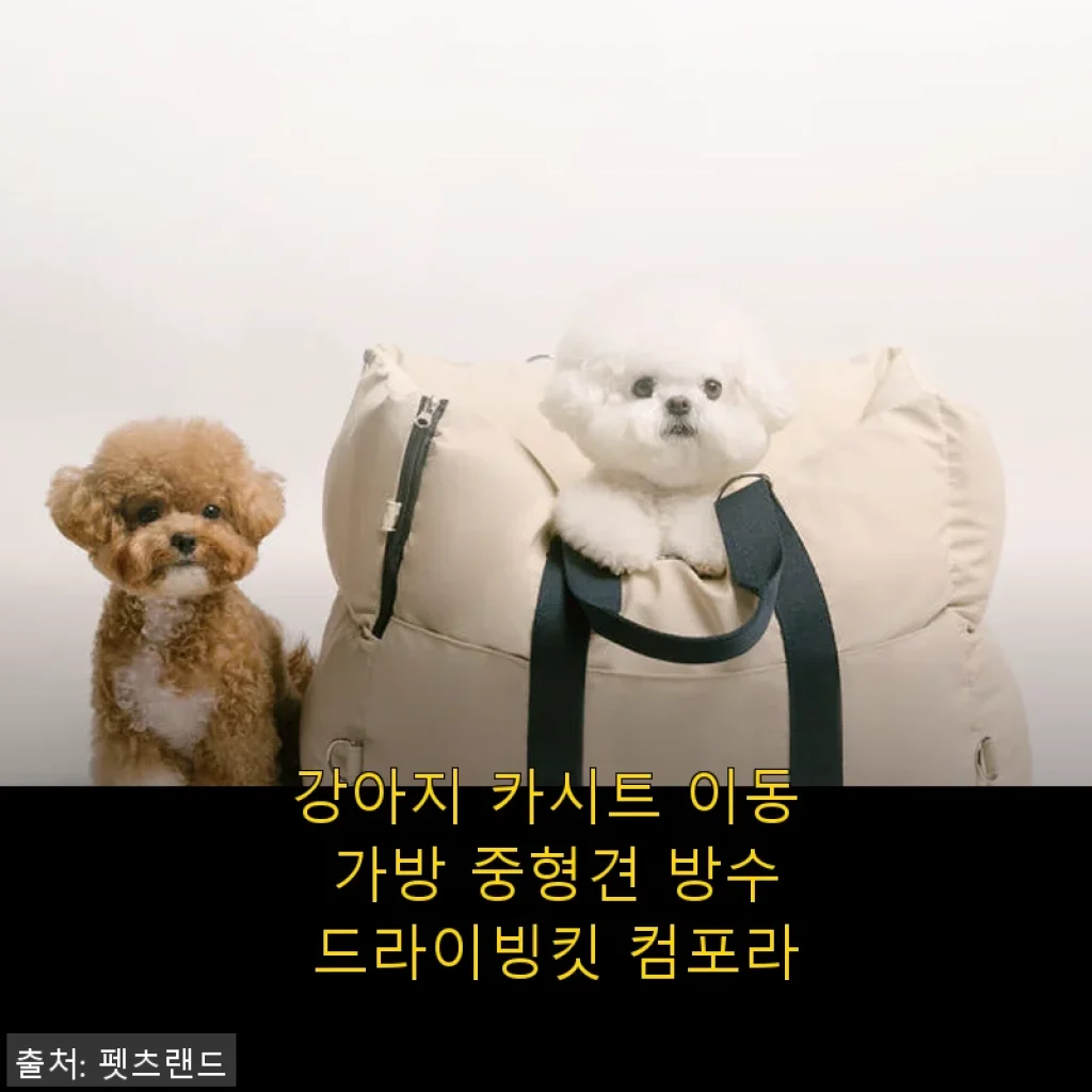 강아지 카시트 이동 가방 중형견 방수 드라이빙킷 컴포라 사용후기