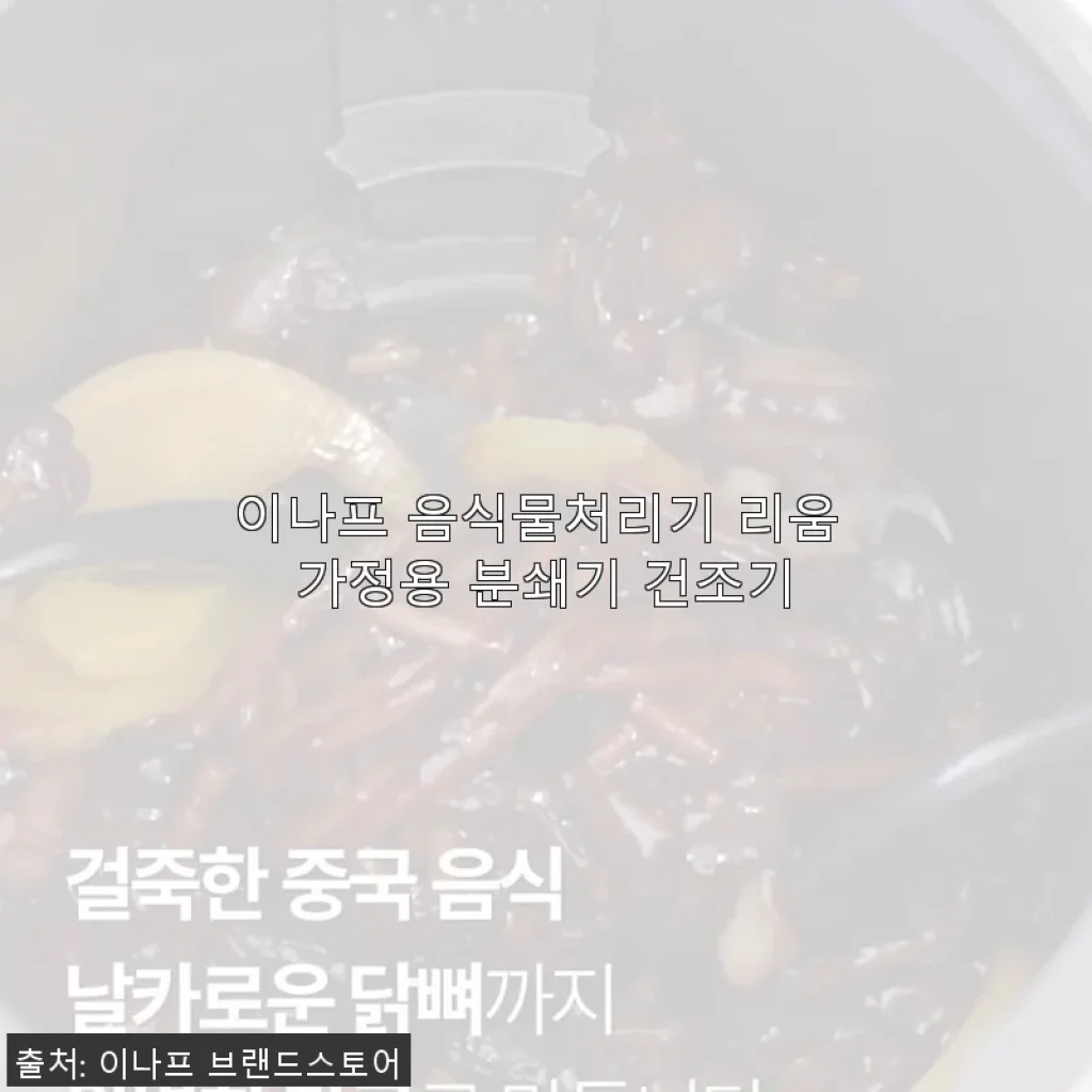 이나프 음식물처리기 리움 사용 후기: 깔끔한 주방을 위한 든든한 파트너
