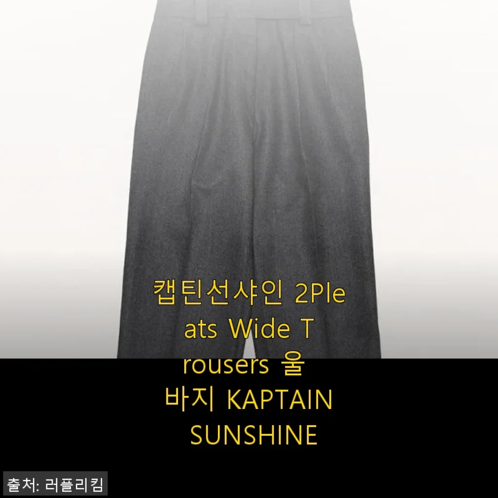 캡틴선샤인 2Pleats Wide Trousers 울 바지 사용후기