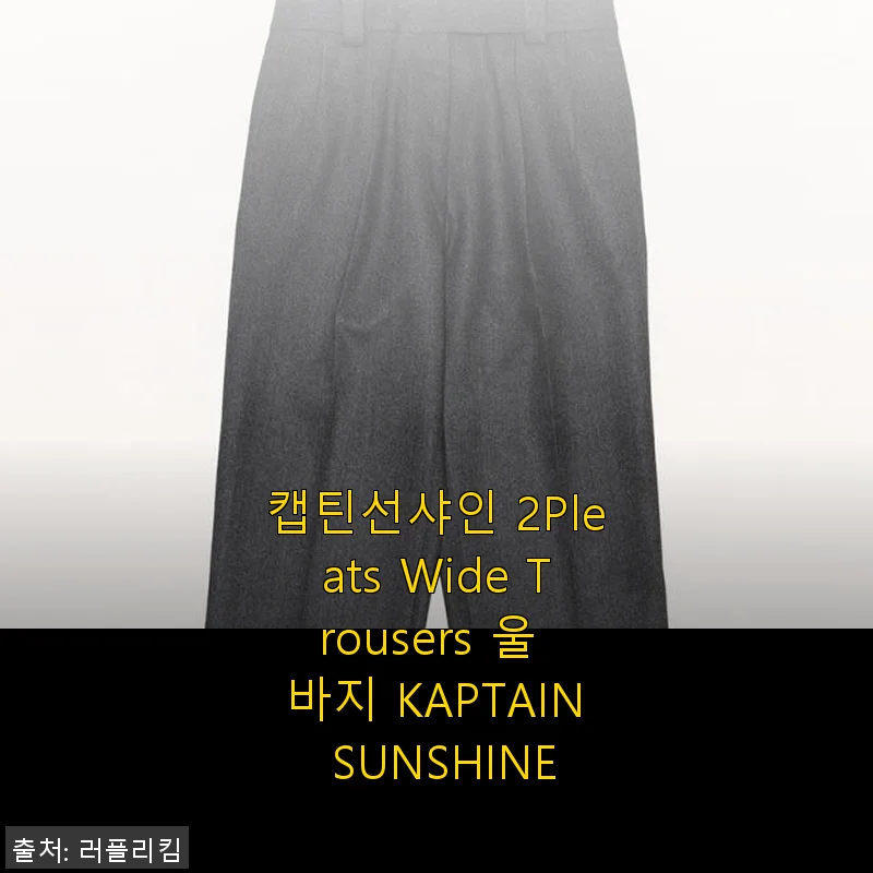 캡틴선샤인 2Pleats Wide Trousers 울 바지 사용후기