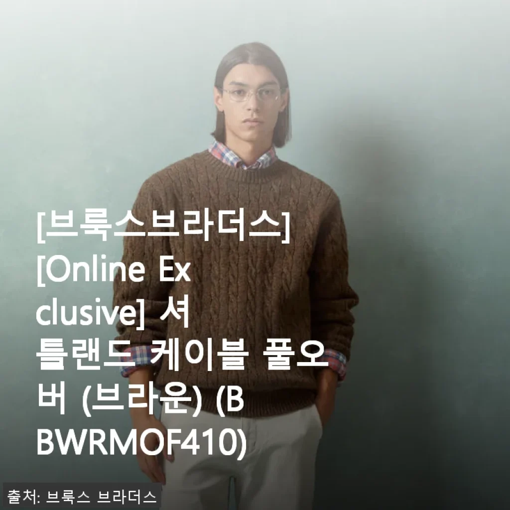 브룩스브라더스 셔틀랜드 케이블 풀오버 브라운 사용 후기