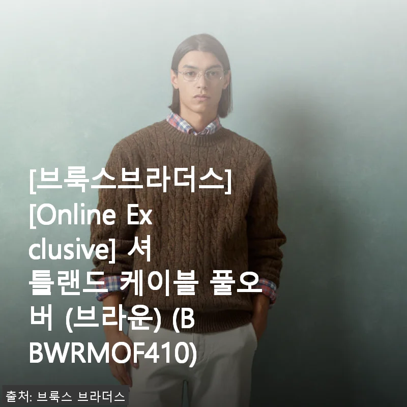 브룩스브라더스 셔틀랜드 케이블 풀오버 브라운 사용 후기