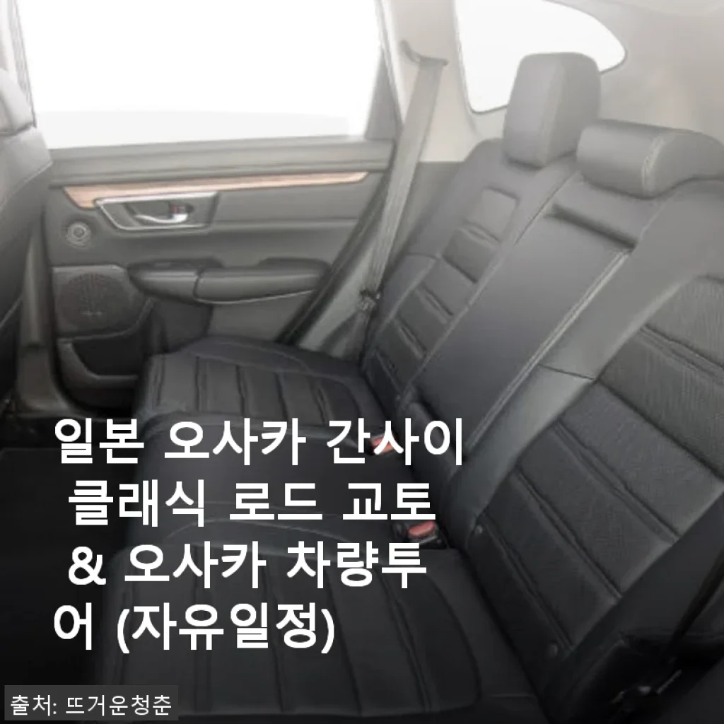 일본 오사카 간사이 클래식 로드 교토 & 오사카 차량투어 사용후기