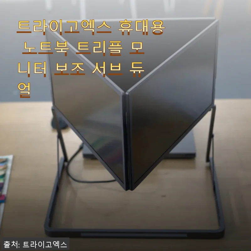 트라이고엑스 휴대용 노트북 트리플 모니터 보조 서브 듀얼 사용 후기
