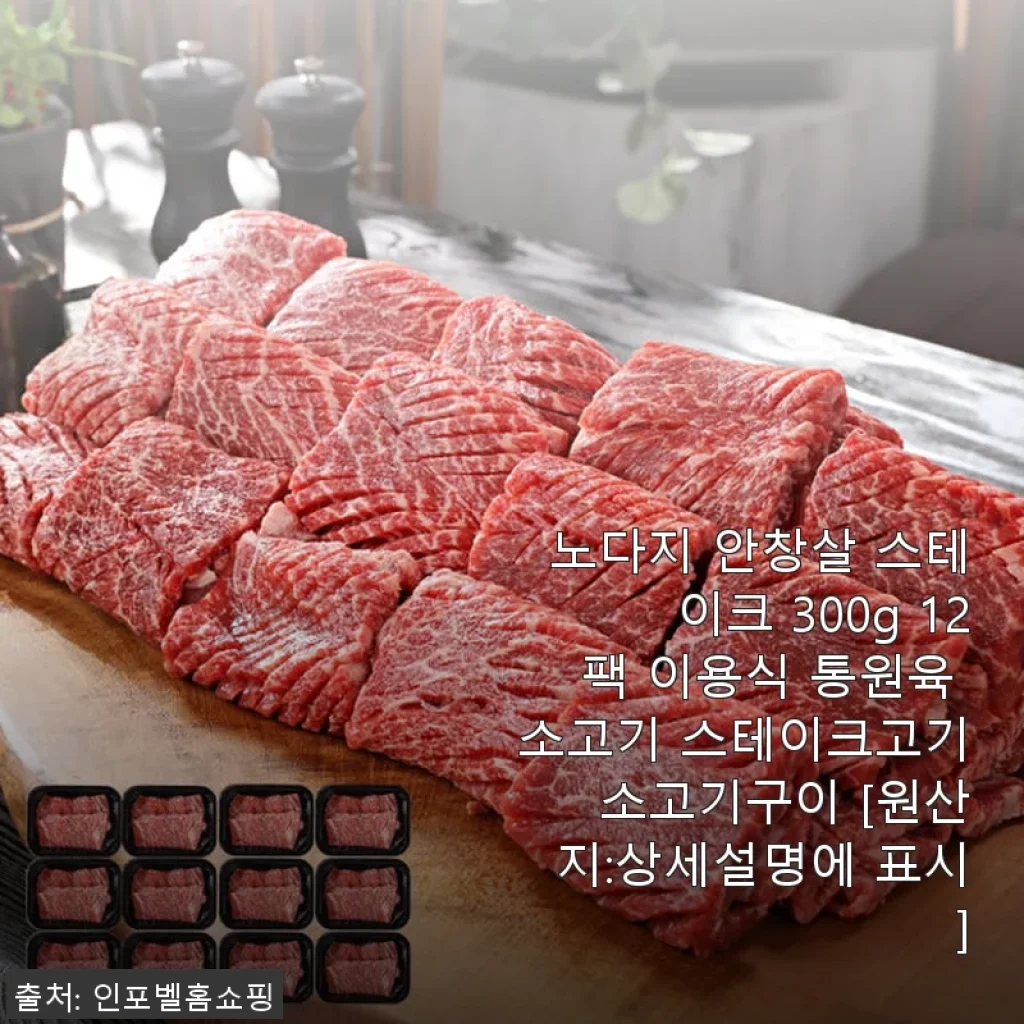 노다지 안창살 스테이크 300g 12팩, 직접 사용해본 솔직한 후기