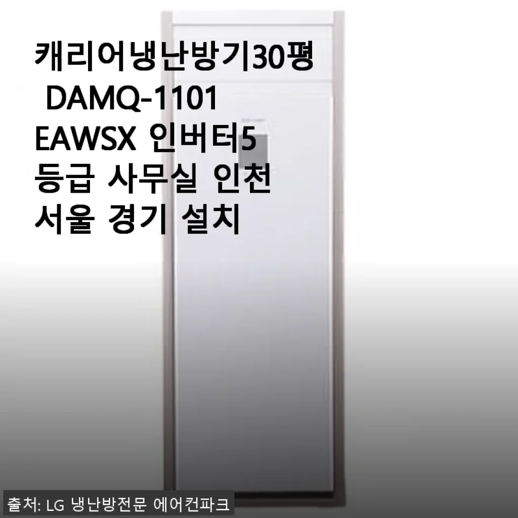 캐리어냉난방기30평 DAMQ-1101EAWSX 인버터 5등급 사용 후기