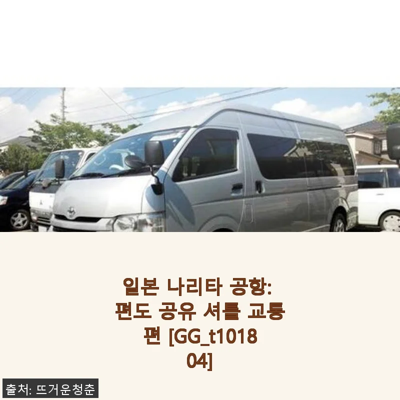 일본 나리타 공항 편도 공유 셔틀 교통편 사용 후기