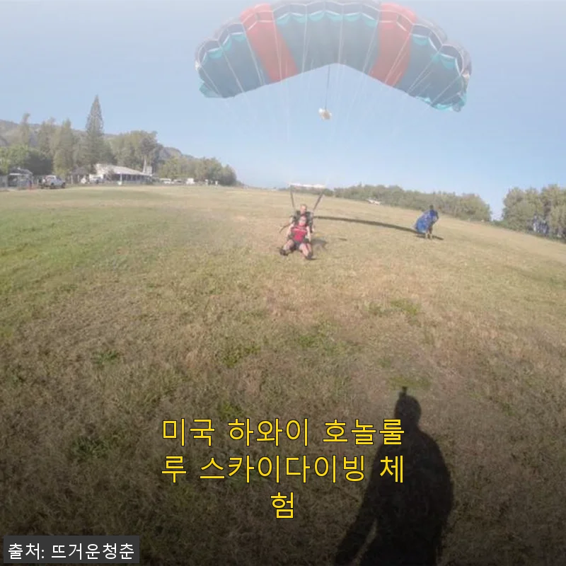 하와이 호놀룰루 스카이다이빙 체험, 직접 다녀온 생생한 후기