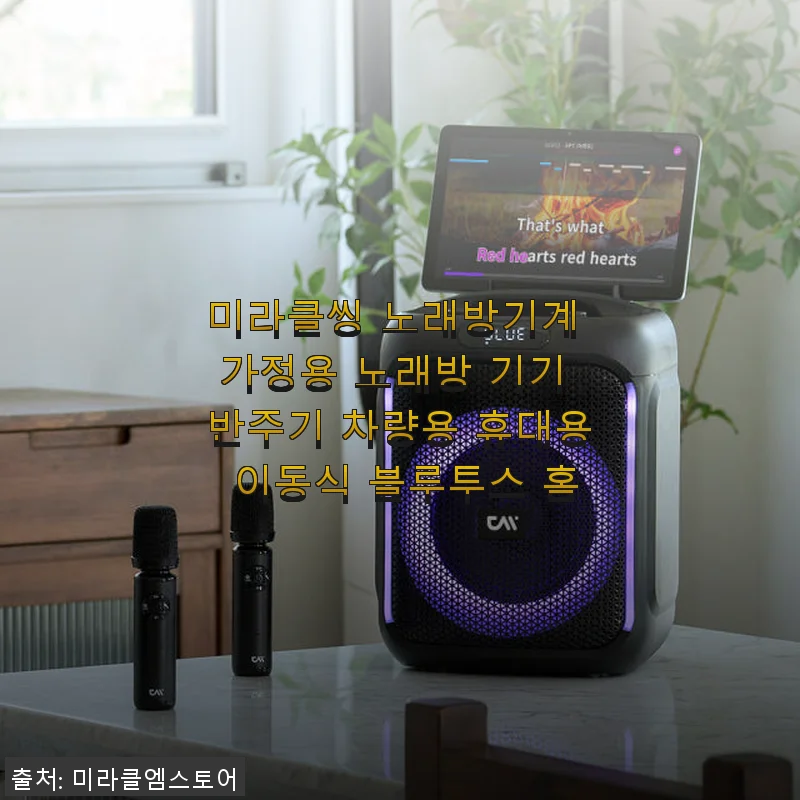 미라클씽 노래방기계 사용후기: 집·차·캠핑 어디서든 즐기는 나만의 노래방