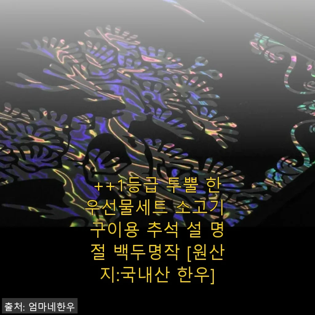1등급 투뿔 한우선물세트 백두명작 사용후기 – 가족과 함께한 특별한 소고기 구이 경험