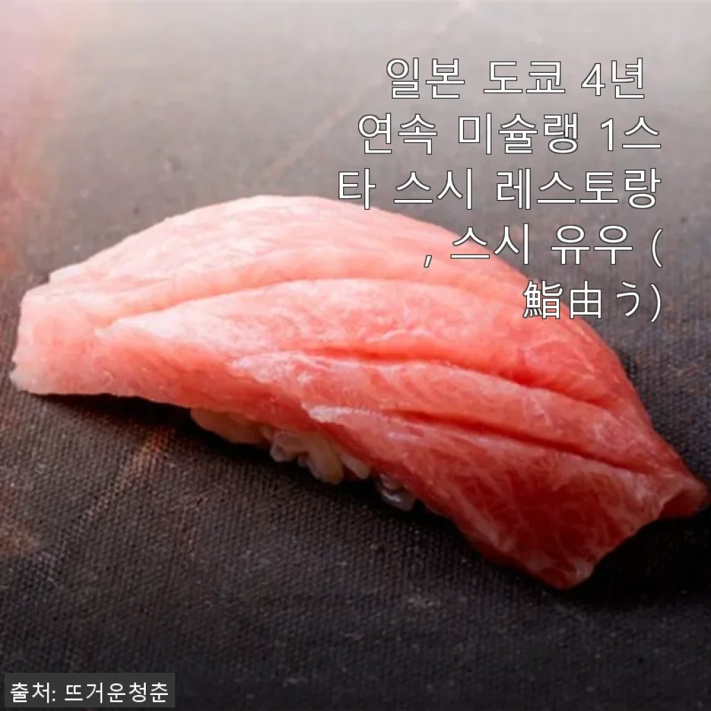 스시 유우 미슐랭 1스타 스시 세트, 직접 경험한 특별한 맛의 세계