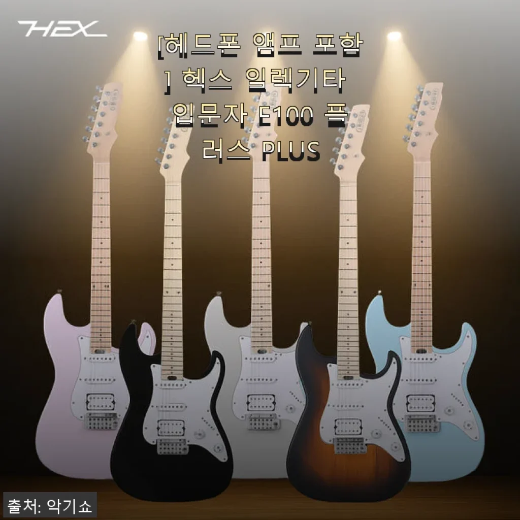 헤드폰 앰프 포함 헥스 일렉기타 입문자 E100 플러스 PLUS 사용후기