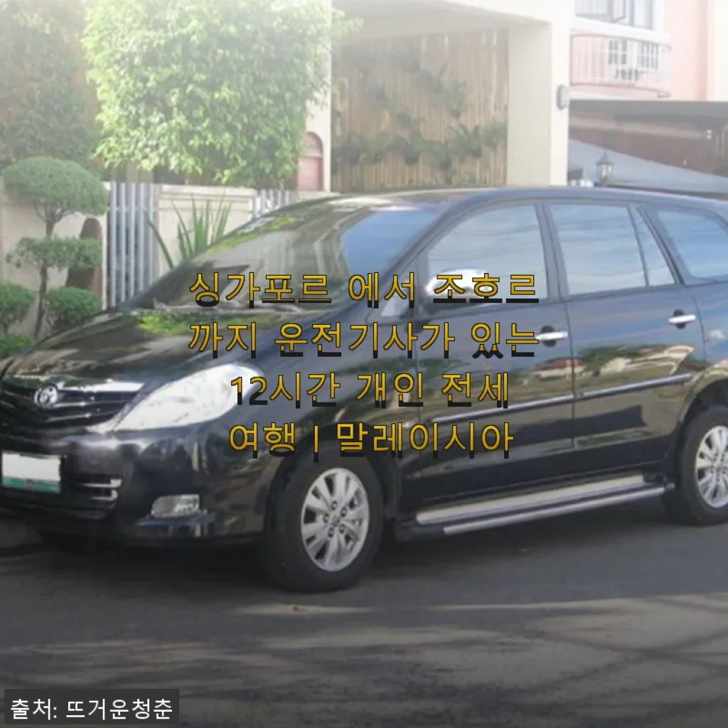 싱가포르에서 조호르까지 12시간 개인 전세 여행 후기