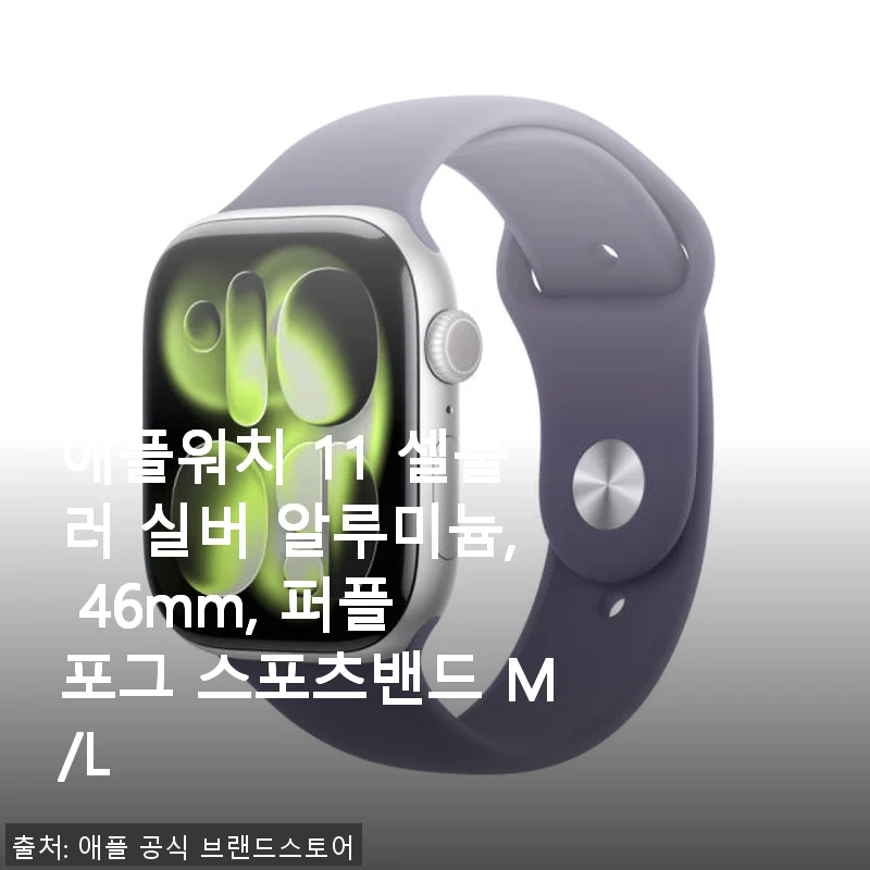 애플워치 11 셀룰러 실버 알루미늄 46mm 퍼플 포그 스포츠밴드 사용후기