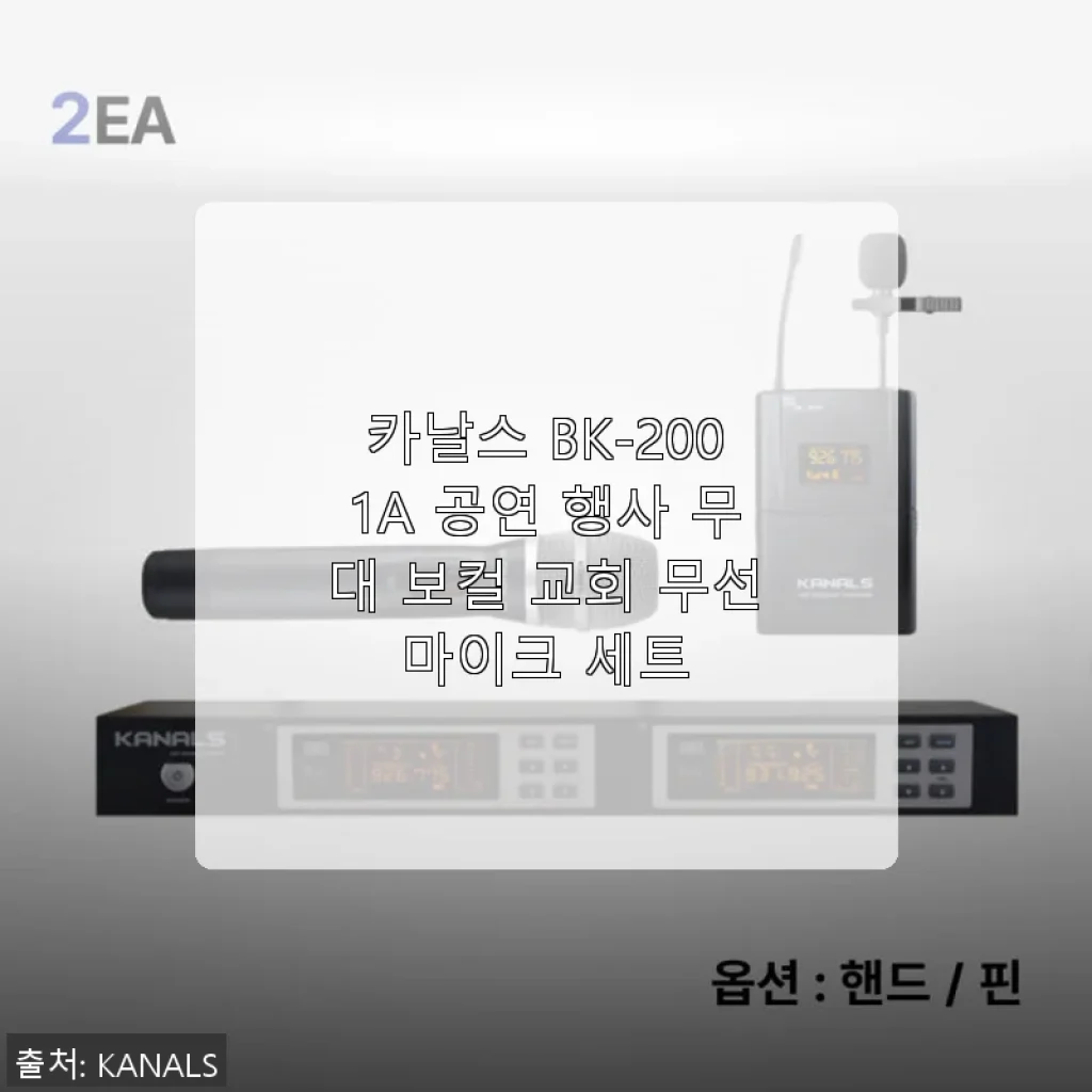 카날스 BK-2001A 무선마이크 세트, 직접 사용해본 공연용 마이크의 만족감