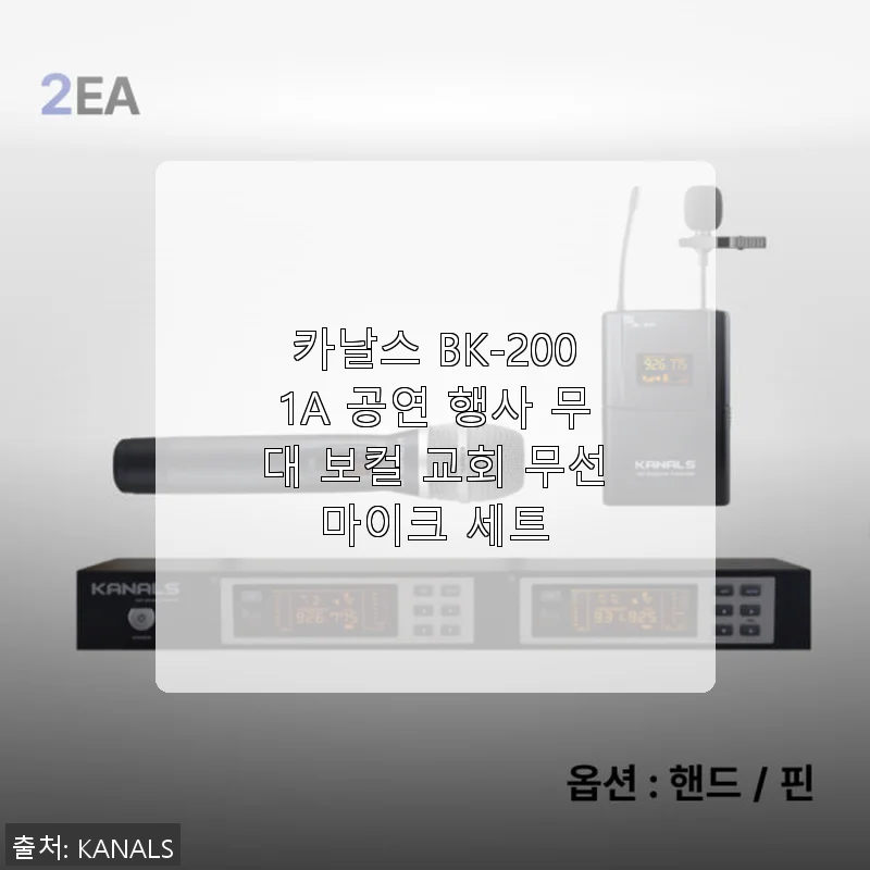 카날스 BK-2001A 무선마이크 세트, 직접 사용해본 공연용 마이크의 만족감