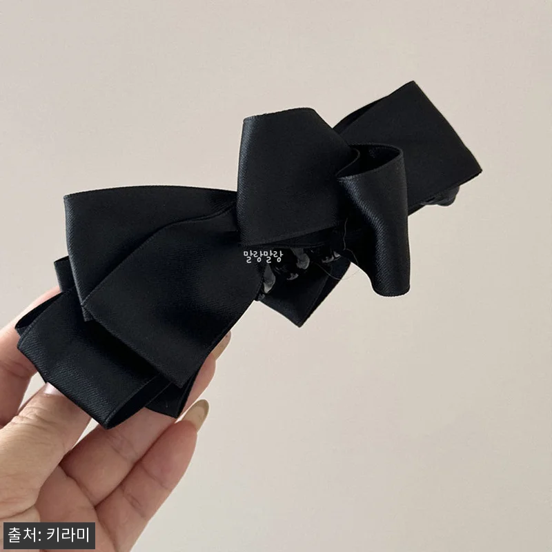 블랙 새틴 바나나핀 왕리본집게삔 포니테일 헤어클립, 8,900원 무료배송으로 눈여겨본 이슈템 10 블랙 새틴 바나나핀 왕리본집게삔 포니 관련 이미지 4