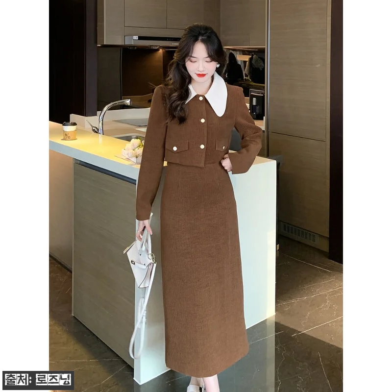 코듀로이 하객룩 투피스 세트, 4만원대에 격식 있는 가을·겨울 코디 찾는다면 8 코듀로이 하객룩 투피스 세트, 4만원 관련 이미지 1