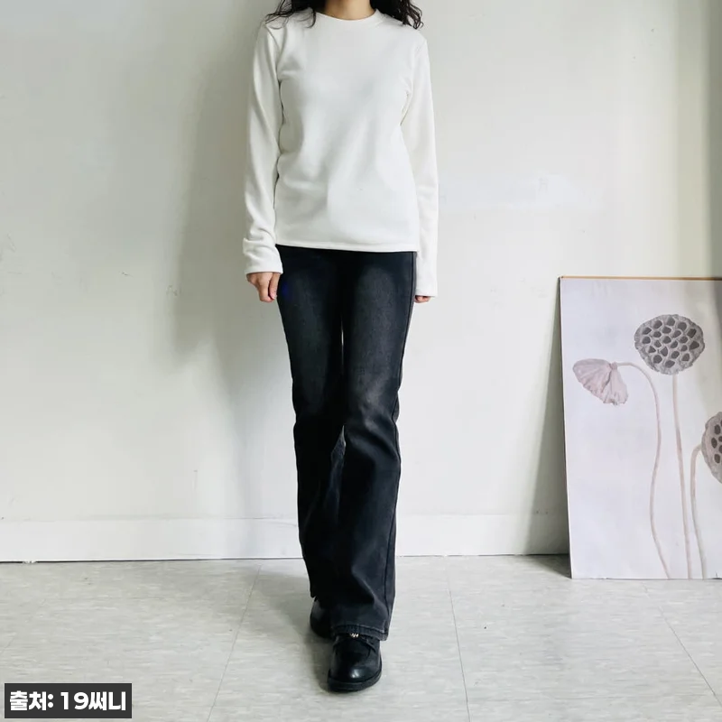 밍크 융기모 긴팔 티셔츠 겨울 이너 관련 이미지 1