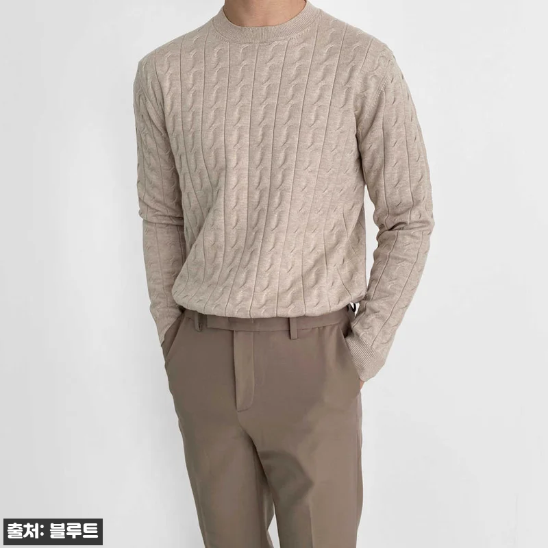 남자케이블니트 머슬핏니트, 3만원대 관련 이미지 1