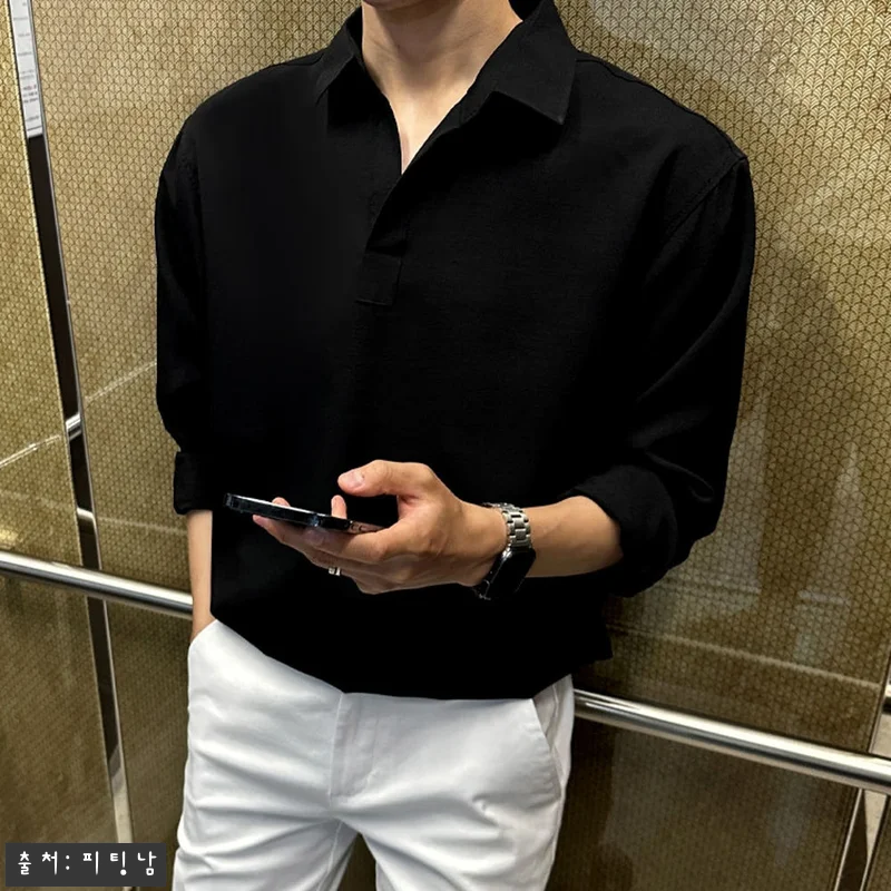 1+1 남자 프랭클린 여름 린넨 반오픈 카라 셔츠, 여름 데일리룩으로 눈여겨볼 이슈템 13 1+1 남자 프랭클린 여름 린넨 반오 관련 이미지 1
