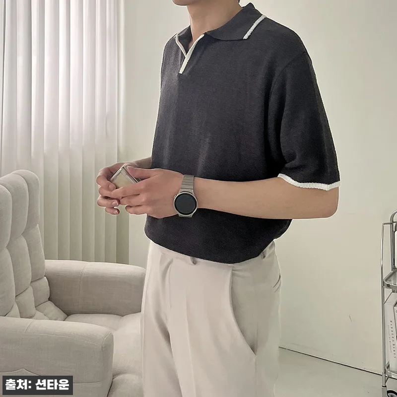 남자반팔티 린넨 헨리넥 여름 남성반팔카라티, 여름 데일리룩에 포인트 더하는 션타운 이슈템 7 남자반팔티 린넨 헨리넥 여름 남성반팔 관련 이미지 2