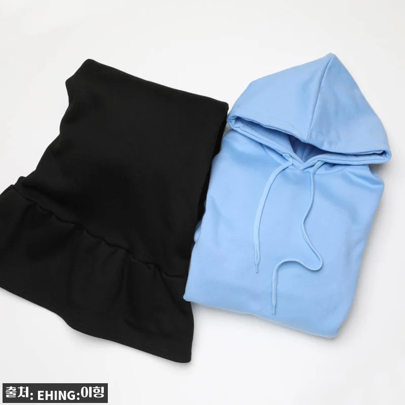 밑단러플 머메이드 오버핏 기모후드 롱 관련 이미지 3