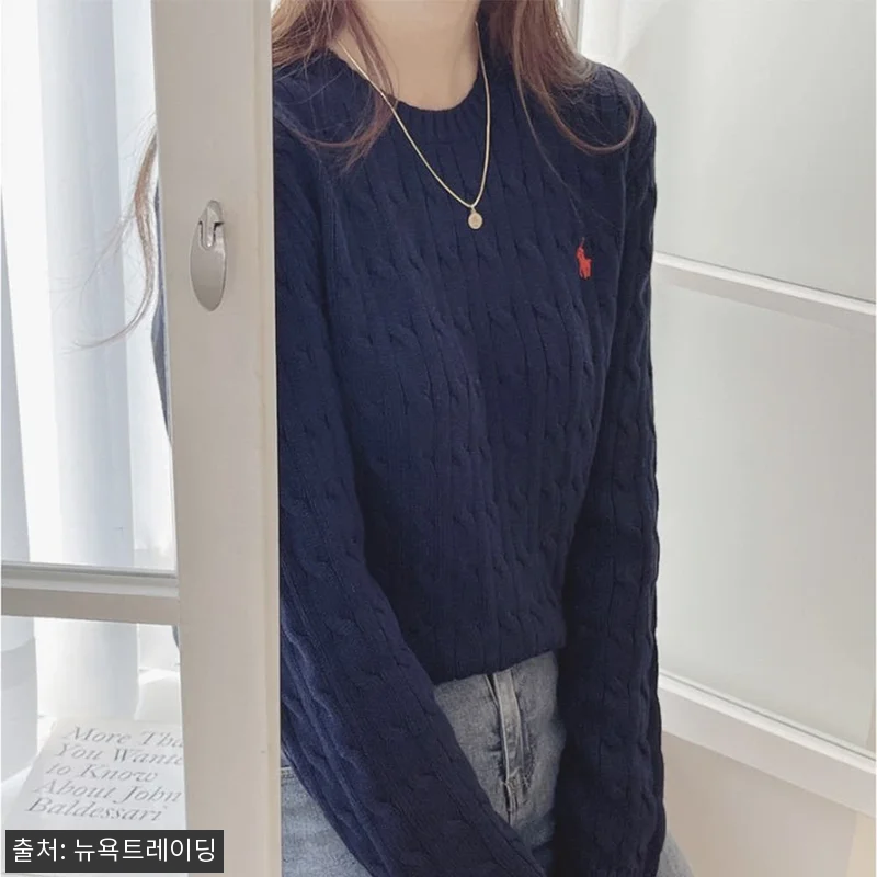 폴로랄프로렌 여성 케이블 꽈배기 코튼 관련 이미지 3