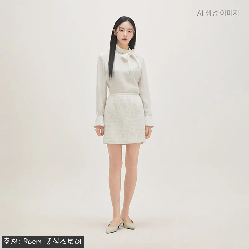 로엠 트위드 미니 스커트 RMWHG2 관련 이미지 3