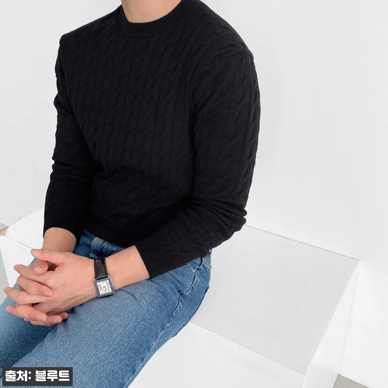 남자케이블니트 머슬핏니트, 3만원대 관련 이미지 3