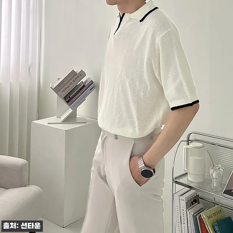 남자반팔티 린넨 헨리넥 여름 남성반팔카라티, 여름 데일리룩에 포인트 더하는 션타운 이슈템 8 남자반팔티 린넨 헨리넥 여름 남성반팔 관련 이미지 3