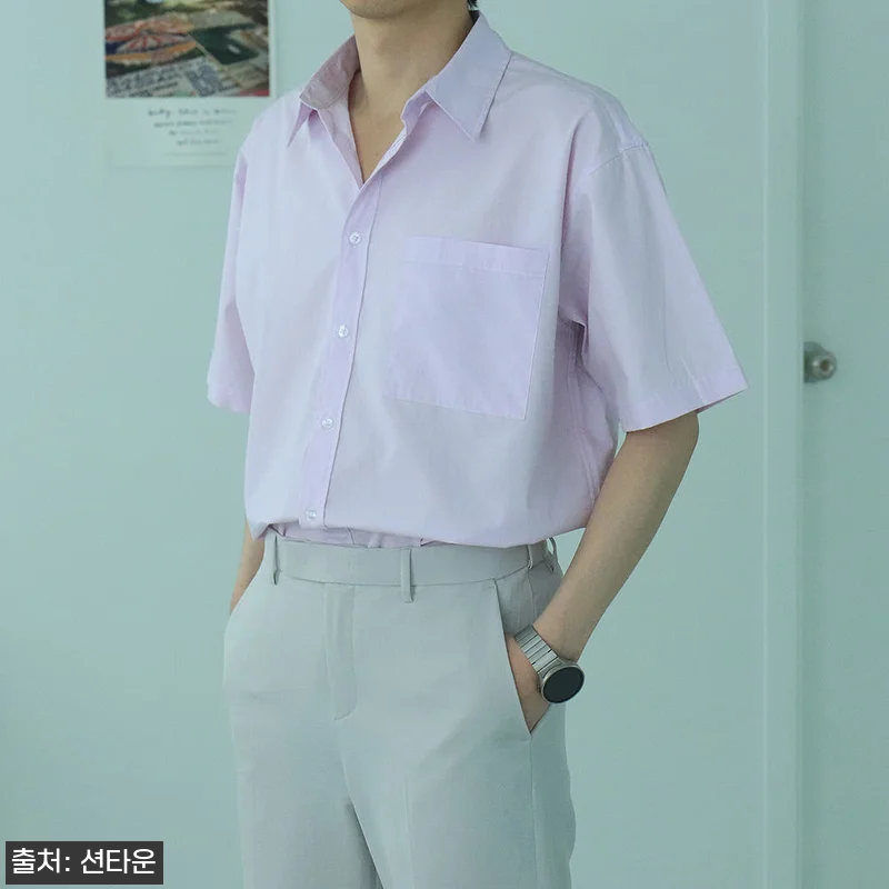 남자셔츠 오버핏 여름 남성남방 남자반팔셔츠, 2만원대 무료배송으로 보는 데일리 반팔 셔츠 9 남자셔츠 오버핏 여름 남성남방 남자반 관련 이미지 3