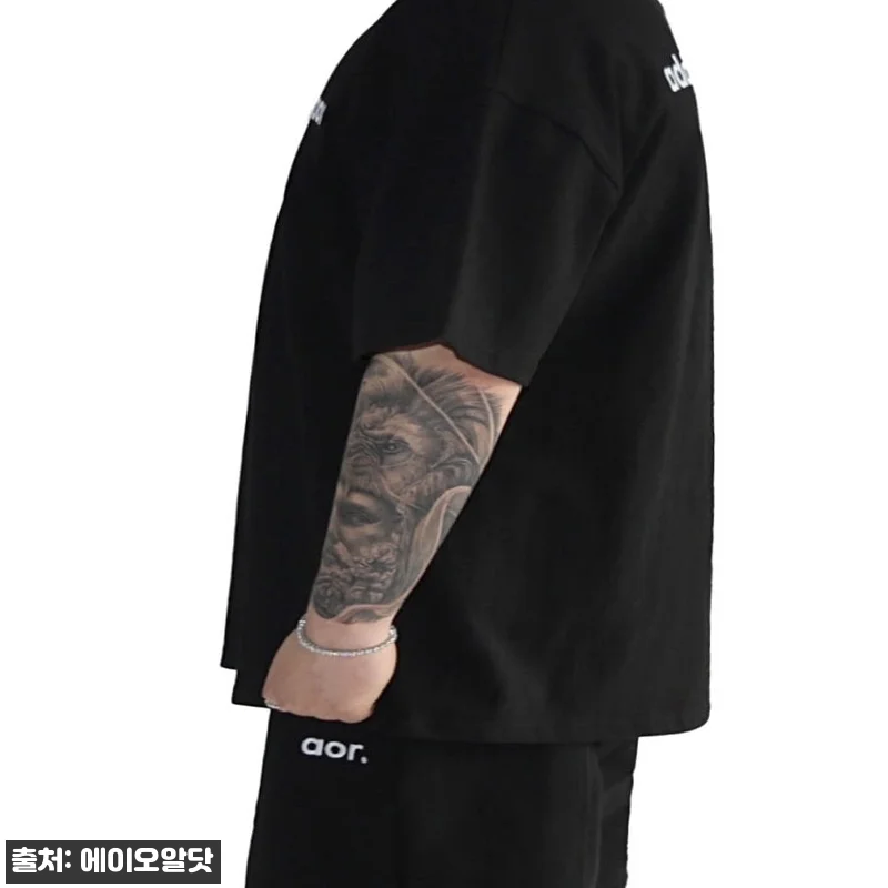 aor. 베이직 반팔티 블랙 빅사이즈 관련 이미지 3