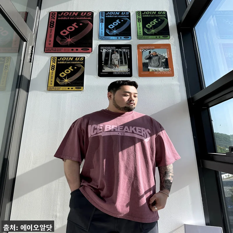 아이스 피그먼트 박스핏 반팔티 6CO 관련 이미지 3