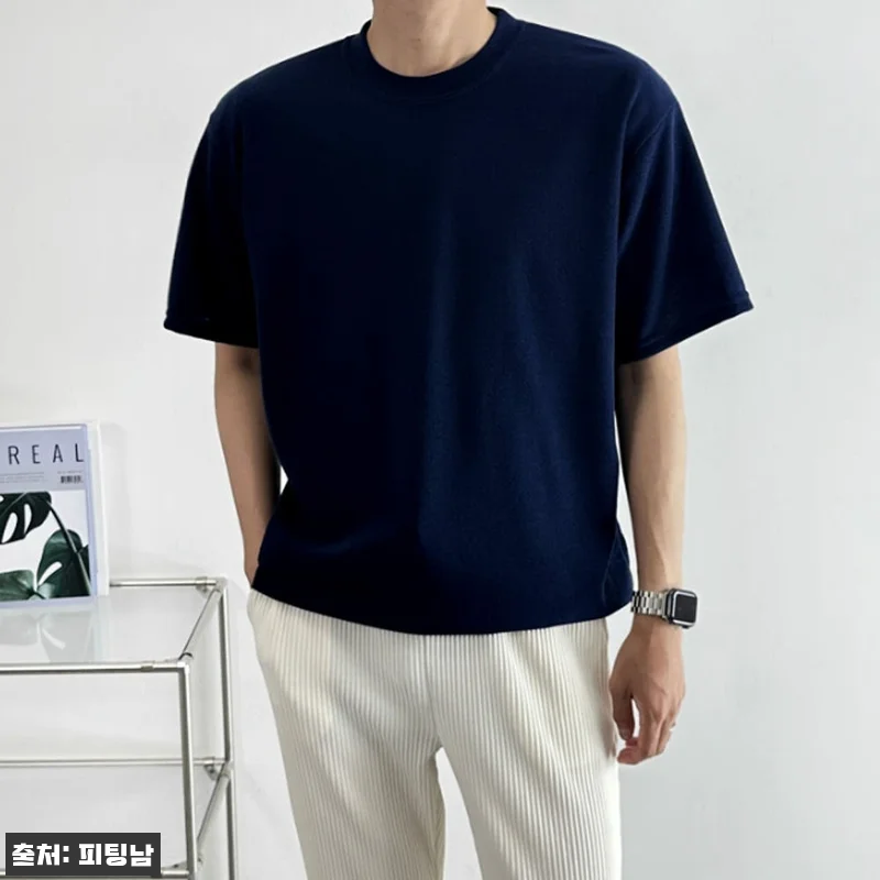 1+1 남자 캠프 여름 오버핏 얇은 아이스 쿨 반팔 니트, 3만원대 여름 코디 이슈템 체크 15 1+1 남자 캠프 여름 오버핏 얇은 관련 이미지 3