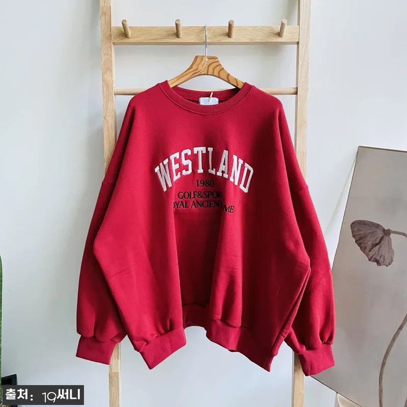 기모 여성 더블유 자수 레터링 빅사이즈 박스 맨투맨, 겨울 데일리룩으로 살펴본 구매 포인트 11 기모 여성 더블유 자수 레터링 빅사이 관련 이미지 4